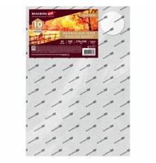 Бумага для акварели 300 г, 270x390 мм, среднее зерно, 10 листов, BRAUBERG ART PREMIERE, 115335