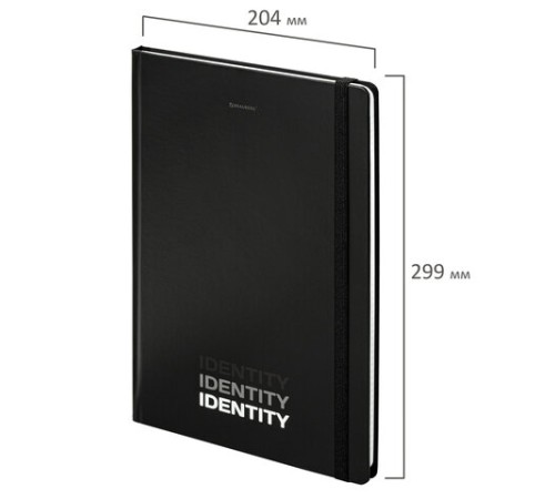 Блокнот с резинкой в клетку 96 л., БОЛЬШОЙ ФОРМАТ А4 204х299 мм, BRAUBERG, 