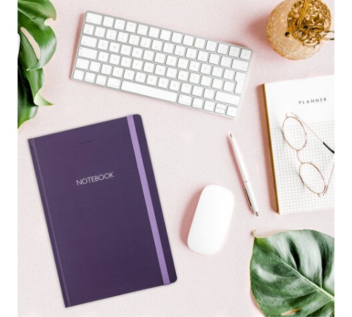 Блокнот с резинкой в клетку 96 л., БОЛЬШОЙ ФОРМАТ А4 204х299 мм, BRAUBERG, 