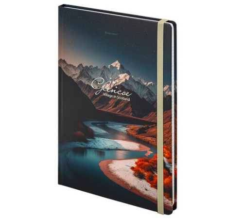 Блокнот с резинкой в клетку 96 л., БОЛЬШОЙ ФОРМАТ А4 204х299 мм, BRAUBERG, 