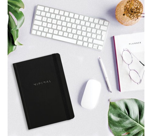 Блокнот с резинкой в клетку 96 л., А5 145х203 мм, твердая обложка, BRAUBERG, 