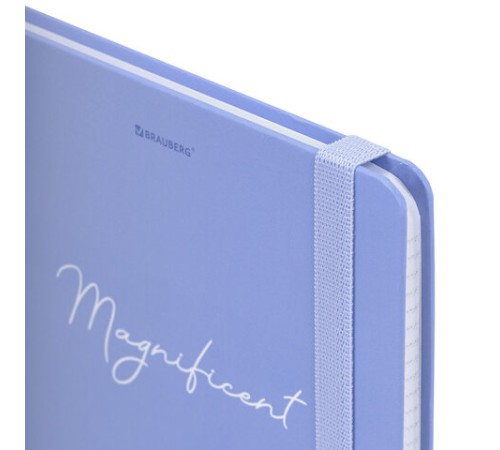 Блокнот с резинкой в клетку 96 л., А5 145х203 мм, твердая обложка, BRAUBERG, 