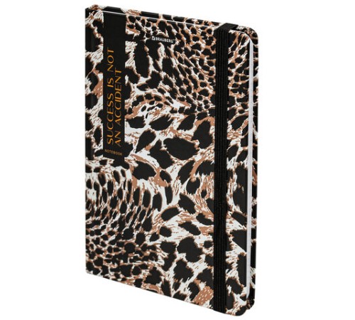 Блокнот с резинкой в клетку 96 л., А5 145х203 мм, твердая обложка, BRAUBERG,