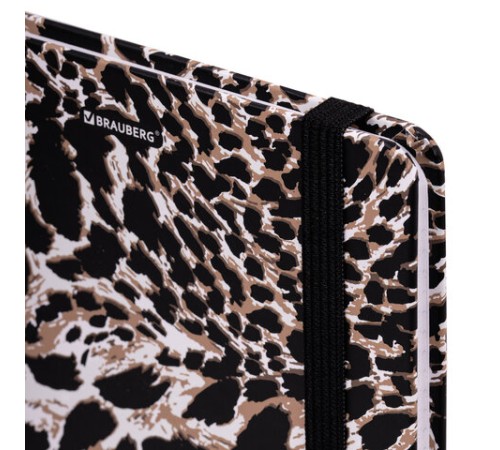 Блокнот с резинкой в клетку 96 л., А5 145х203 мм, твердая обложка, BRAUBERG,