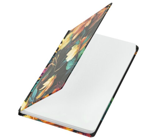 Блокнот с резинкой в клетку 96 л., А5 145х203 мм, твердая обложка с фольгой, BRAUBERG, 