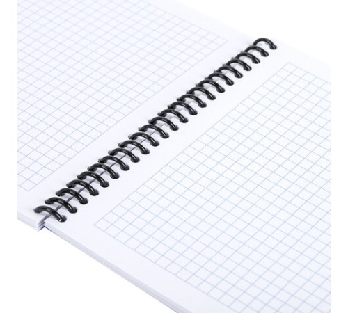Блокнот А5 80 л., спираль пластиковая, обложка пластик, клетка, BRAUBERG 