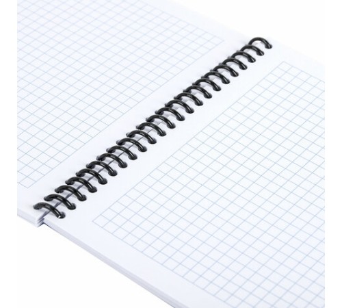 Блокнот А5 80 л., спираль пластиковая, обложка пластик, клетка, BRAUBERG 