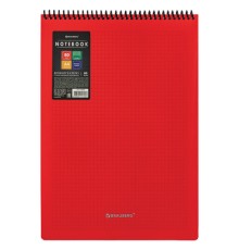 Блокнот БОЛЬШОГО ФОРМАТА А4, 80 л., обложка пластик, клетка, BRAUBERG 