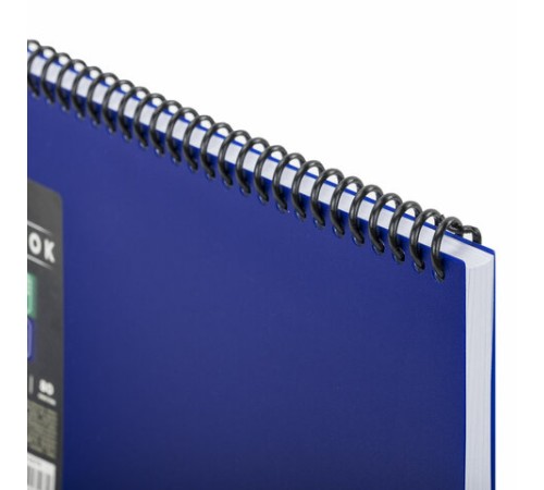 Блокнот БОЛЬШОГО ФОРМАТА А4, 80 л., обложка пластик, клетка, BRAUBERG 