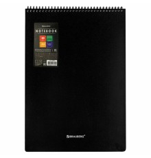 Блокнот БОЛЬШОГО ФОРМАТА А4, 80 л., обложка пластик, клетка, BRAUBERG 