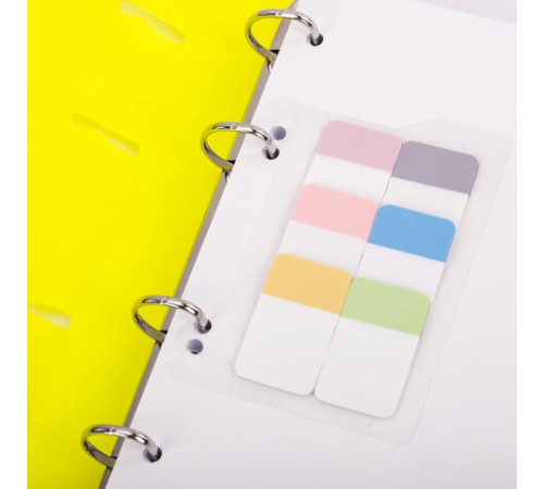 Закладки клейкие пастельные BRAUBERG PASTEL, пластиковые, 45х25 мм, 6 цветов х 20 листов, 115580