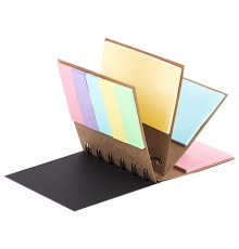 Закладки клейкие в книжке BRAUBERG PASTEL 200 штук: 50х15 мм 5 цветов х 25 листов, 50х75 мм 3 цвета х 25 листов, 115582