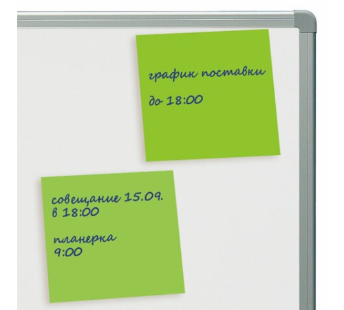 Блок самоклеящийся (стикеры), STAFF НЕОНОВЫЙ, 76х76 мм, 100 листов, зеленый, 115585