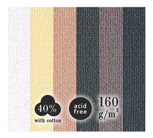 Папка для пастели / планшет БОЛЬШАЯ А2, 18 л., 6 цв.,160 г/м2, тонированная бумага, подложка, 