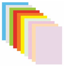 Цветная бумага А4 для аппликаций и оригами, 10 л., 10 цв., 80 г/м2, в папке, 