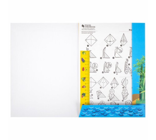 Цветная бумага А4 для аппликаций и оригами, 10 л., 10 цв., 80 г/м2, в папке, 