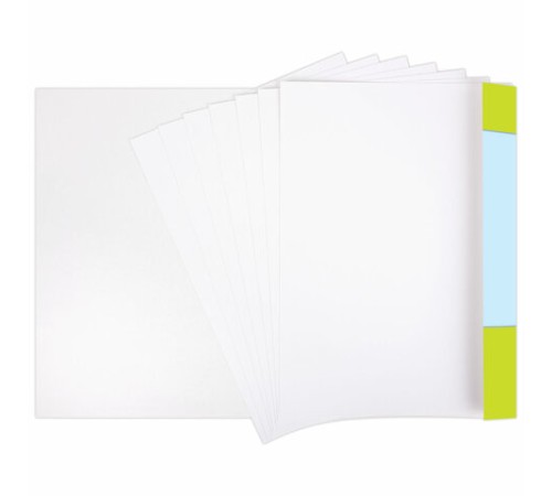 Картон белый А4 немелованный, 10 листов, в папке, ЮНЛАНДИЯ, 200х290 мм, 