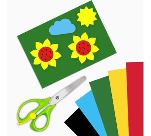 Картон цветной А4 немелованный, 24 листов, 8 цветов, в папке, ЮНЛАНДИЯ, 200х290 мм, 