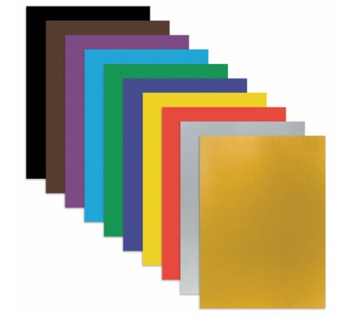 Картон цветной А4 немелованный ВОЛШЕБНЫЙ, 30 л., 10 цветов, в папке, BRAUBERG, 200х290 мм, Лисенок, 115641