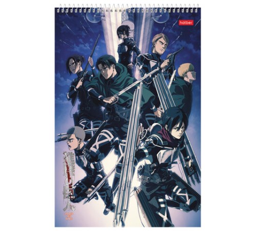 Альбом для рисования А4, 30 листов, спираль, обложка картон, HATBER, 205х300 мм, 