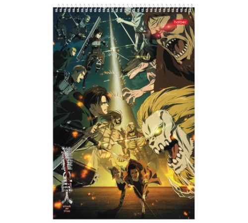 Альбом для рисования А4, 30 листов, спираль, обложка картон, HATBER, 205х300 мм, 