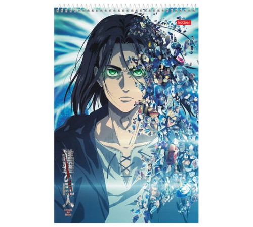 Альбом для рисования А4, 30 листов, спираль, обложка картон, HATBER, 205х300 мм, 