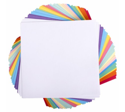 Бумага для оригами и аппликаций 14х14 см, 170 листов, 17 цветов, ОСТРОВ СОКРОВИЩ, 116011