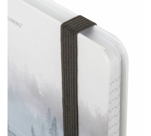 Блокнот с резинкой в клетку 96 л., А5 145х203 мм, твердая обложка, BRAUBERG, 