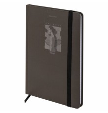 Блокнот с резинкой в клетку 96 л., А5 145х203 мм, твердая обложка, BRAUBERG, 