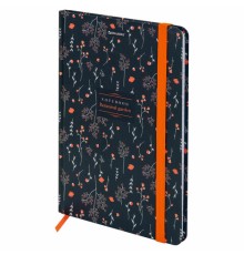 Блокнот с резинкой в клетку 96 л., А5 145х203 мм, твердая обложка, BRAUBERG, 