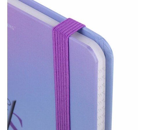 Блокнот с резинкой в клетку 96 л., А5 145х203 мм, твердая обложка, BRAUBERG, 