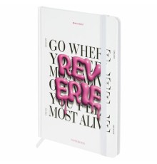 Блокнот с резинкой в клетку 96 л., А5 145х203 мм, твердая обложка, BRAUBERG, 