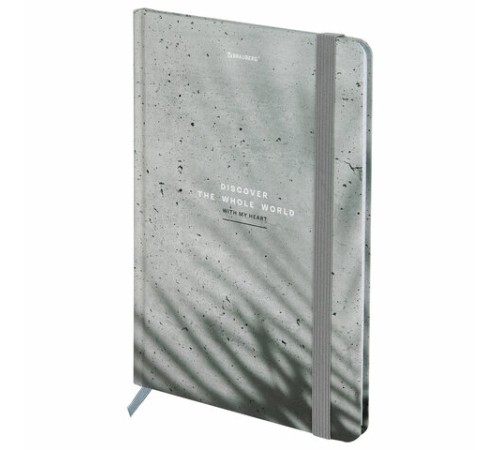 Блокнот с резинкой в клетку 96 л., А5 145х203 мм, твердая обложка, BRAUBERG, 