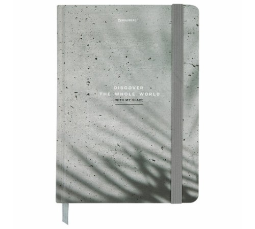 Блокнот с резинкой в клетку 96 л., А5 145х203 мм, твердая обложка, BRAUBERG, 