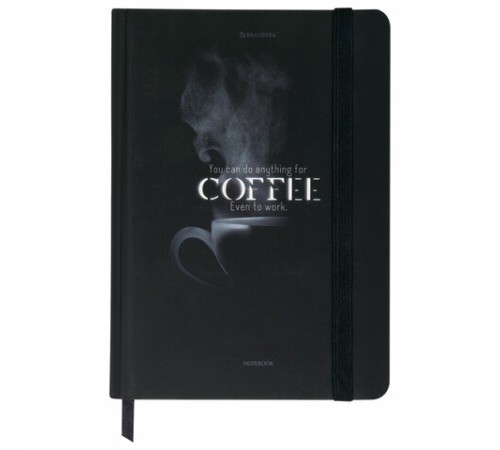 Блокнот с резинкой в клетку 96 л., А5 145х203 мм, твердая обложка, BRAUBERG, 