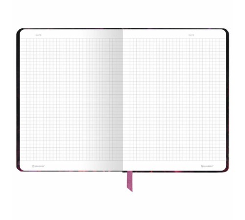 Блокнот с резинкой в клетку 96 л., А5 145х203 мм, твердая обложка с фольгой, BRAUBERG, 