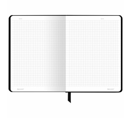 Блокнот с резинкой в клетку 96 л., А5 145х203 мм, твердая обложка с фольгой, BRAUBERG, 