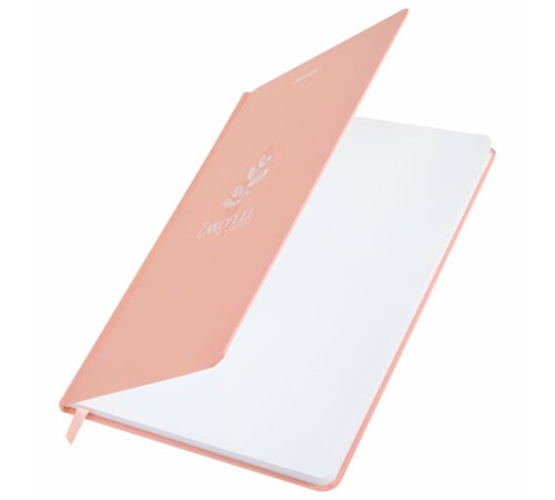 Блокнот с резинкой в клетку 96 л., А5 145х203 мм, твердая обложка с фольгой, BRAUBERG, 