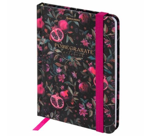 Блокнот с резинкой в клетку 96 л., МАЛЫЙ ФОРМАТ А6, 109х148 мм, твердая обложка, BRAUBERG, 