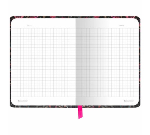 Блокнот с резинкой в клетку 96 л., МАЛЫЙ ФОРМАТ А6, 109х148 мм, твердая обложка, BRAUBERG, 