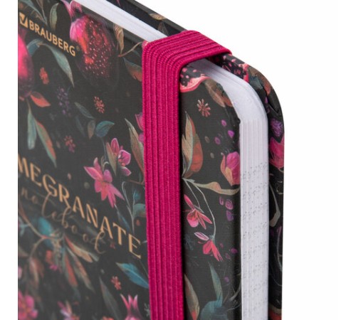 Блокнот с резинкой в клетку 96 л., МАЛЫЙ ФОРМАТ А6, 109х148 мм, твердая обложка, BRAUBERG, 