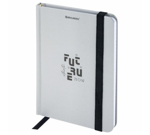 Блокнот с резинкой в клетку 96 л., МАЛЫЙ ФОРМАТ А6, 109х148 мм, твердая обложка, BRAUBERG, 