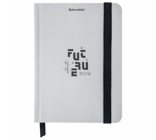 Блокнот с резинкой в клетку 96 л., МАЛЫЙ ФОРМАТ А6, 109х148 мм, твердая обложка, BRAUBERG, 