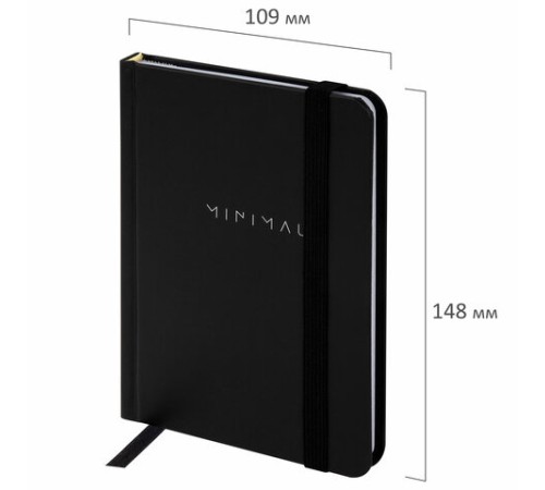 Блокнот с резинкой в клетку 96 л., МАЛЫЙ ФОРМАТ А6, 109х148 мм, твердая обложка, BRAUBERG, 