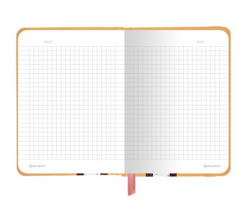 Блокнот с резинкой в клетку 96 л., МАЛЫЙ ФОРМАТ А6, 109х148 мм, твердая обложка, BRAUBERG, 