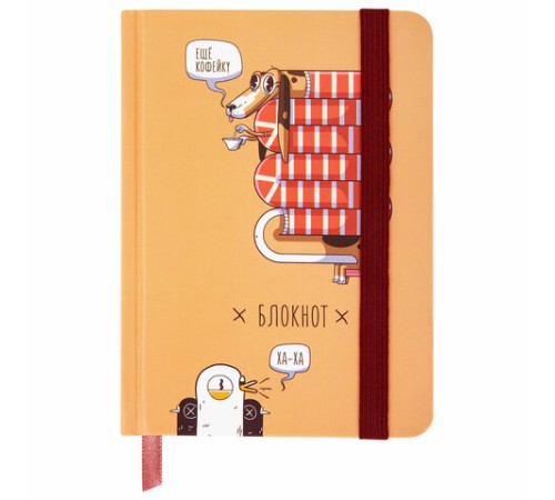 Блокнот с резинкой в клетку 96 л., МАЛЫЙ ФОРМАТ А6, 109х148 мм, твердая обложка, BRAUBERG, 