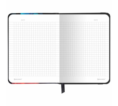 Блокнот с резинкой в клетку 96 л., МАЛЫЙ ФОРМАТ А6, 109х148 мм, твердая обложка, BRAUBERG, 