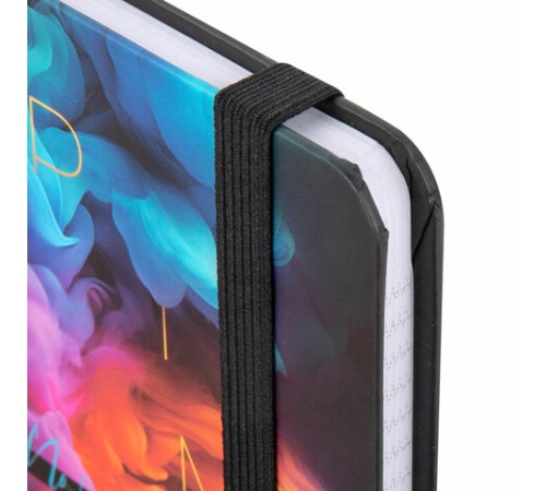 Блокнот с резинкой в клетку 96 л., МАЛЫЙ ФОРМАТ А6, 109х148 мм, твердая обложка, BRAUBERG, 