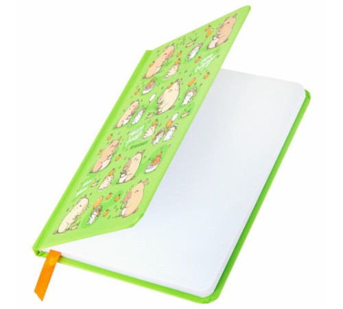 Блокнот с резинкой в клетку 96 л., МАЛЫЙ ФОРМАТ А6, 109х148 мм, твердая обложка, ЮНЛАНДИЯ, 