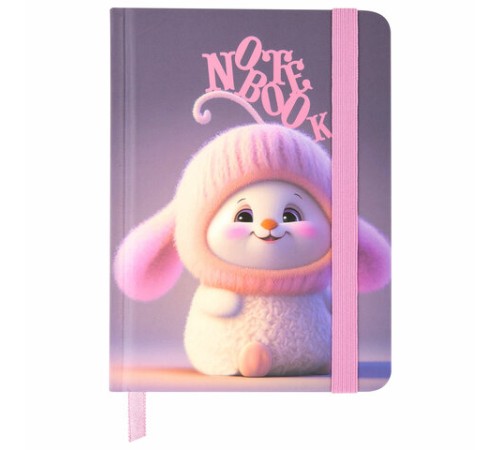 Блокнот с резинкой в клетку 96 л., МАЛЫЙ ФОРМАТ А6, 109х148 мм, твердая обложка, ЮНЛАНДИЯ, 